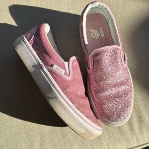 Little Kids - VANS Classic Slip-On - pink purple Glitter